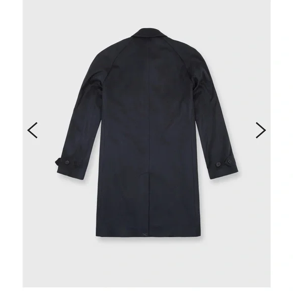 Sid Mashburn - Tailored Traveler’s Trench - Wool/Cashmere - Navy - Medium - Picture 10 of 12